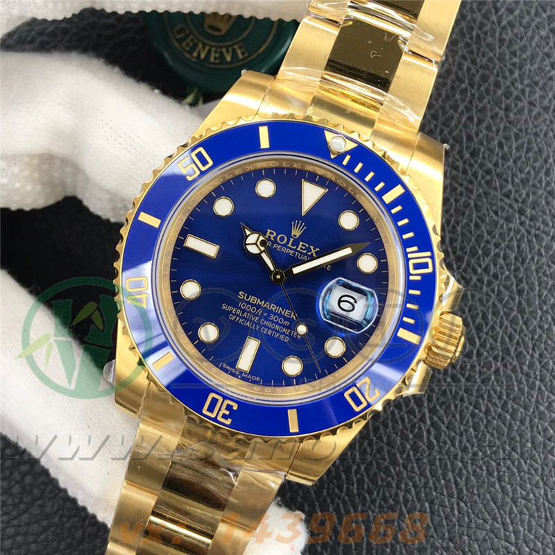 VS廠勞力士全金藍水鬼「3135機芯」產品展示