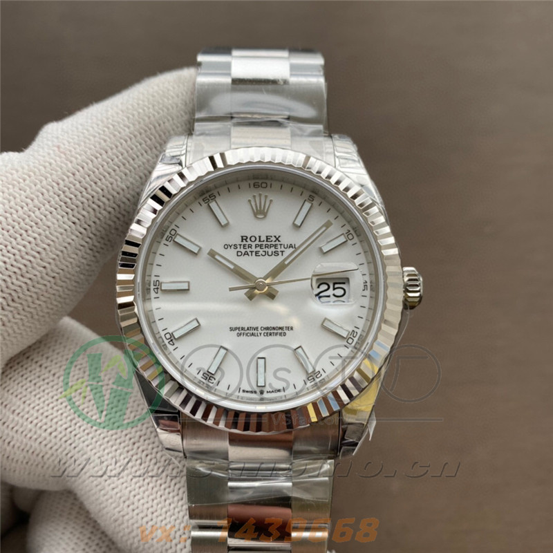 VS廠勞力士日志41mm陶瓷白面三銖帶「3235機(jī)芯」產(chǎn)品展示