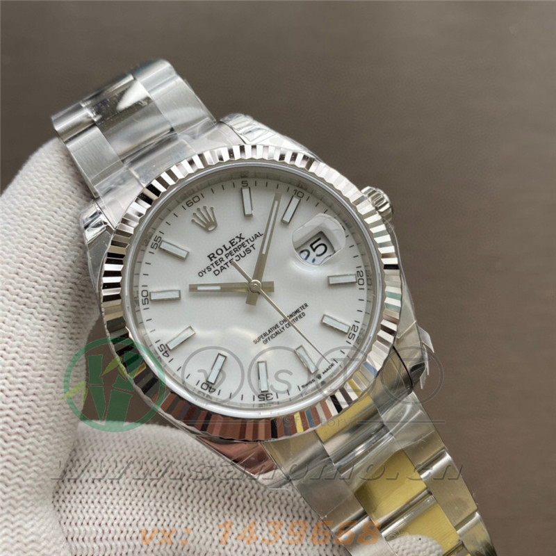 VS廠勞力士日志41mm陶瓷白面三銖帶「3235機(jī)芯」產(chǎn)品展示