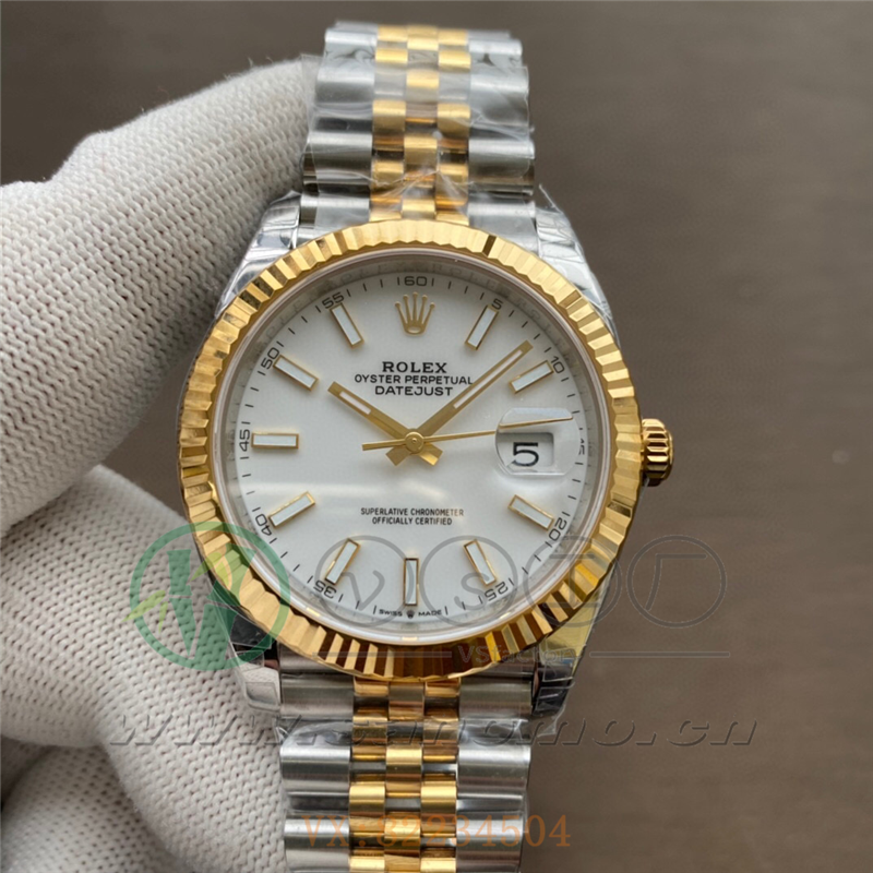 VS廠勞力士日志41mm間金陶瓷白面五銖帶「3235機芯」產(chǎn)品展示