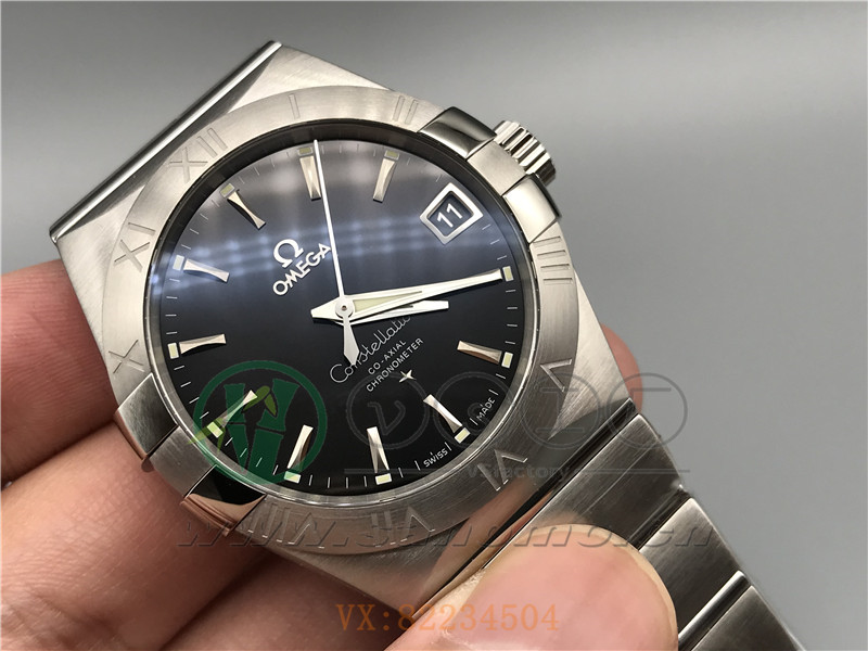 VS廠歐米茄星座38mm黑面條釘產品展示