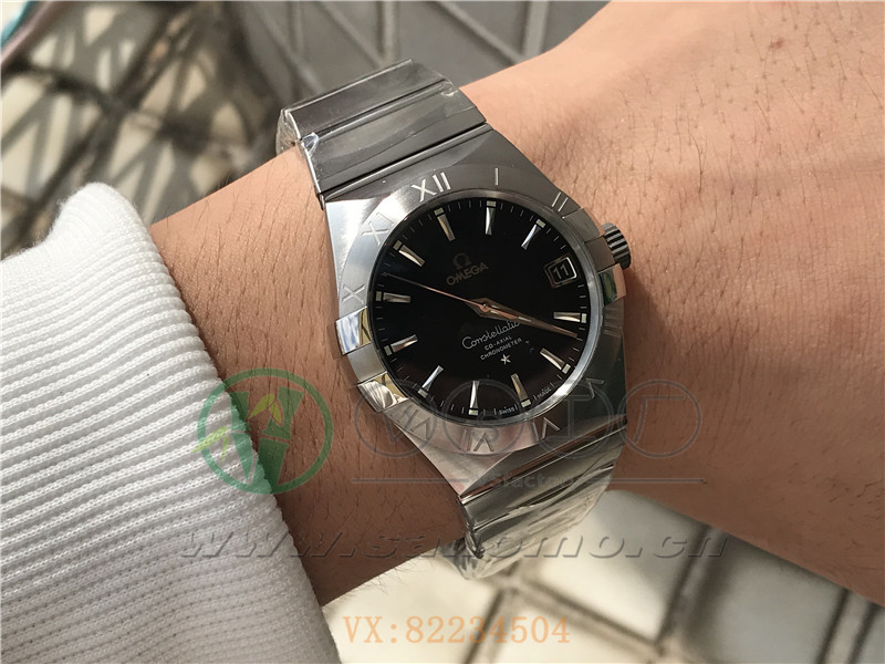 VS廠歐米茄星座38mm黑面條釘產品展示