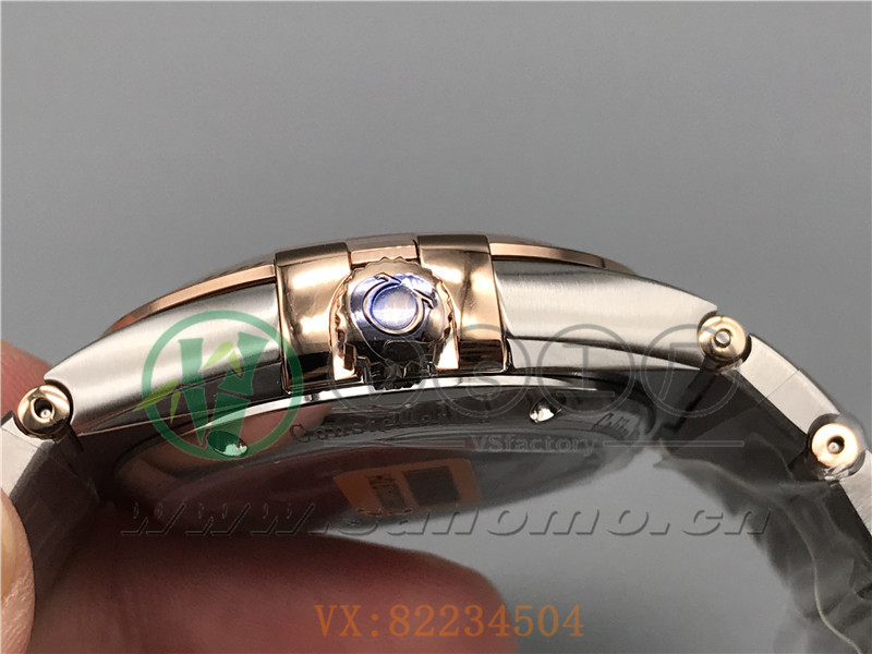 VS廠歐米茄星座38mm間玫白面鉆釘產品展示