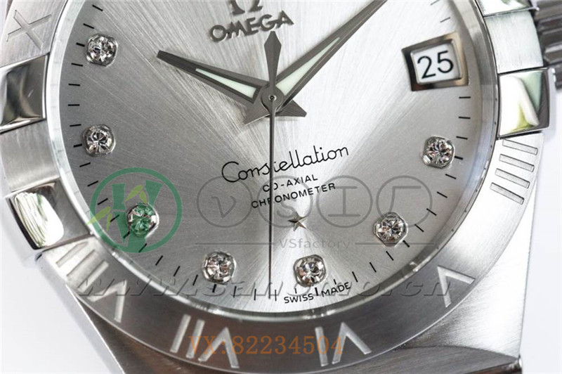 VS廠歐米茄星座38mm白面鉆釘產品展示