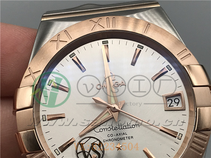 VS廠歐米茄星座38mm間玫白面條釘產(chǎn)品展示