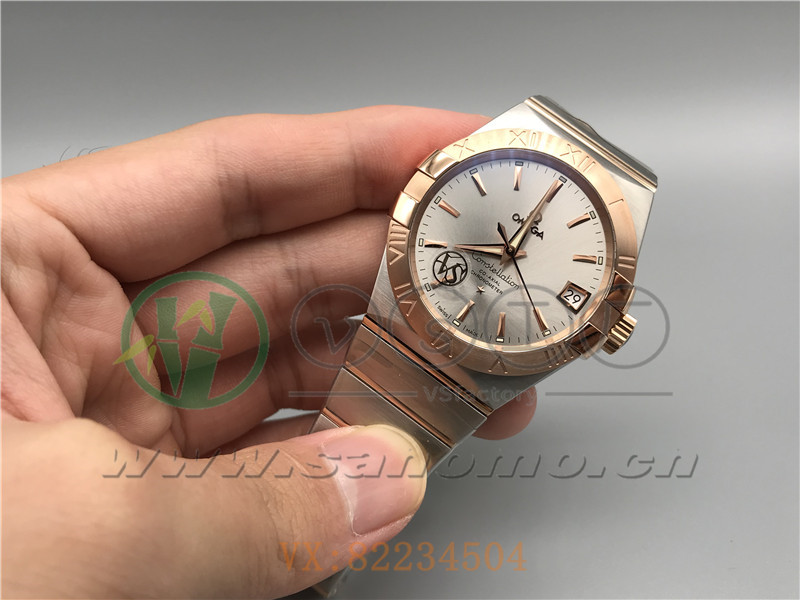 VS廠歐米茄星座38mm間玫白面條釘產(chǎn)品展示