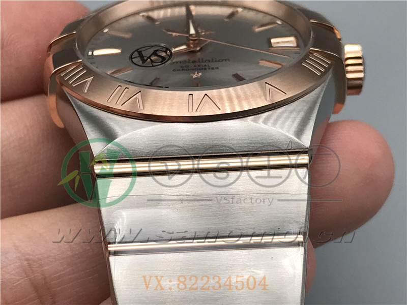 VS廠歐米茄星座38mm間玫白面條釘產(chǎn)品展示