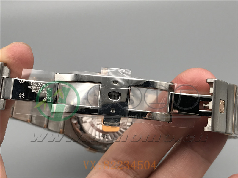 VS廠歐米茄星座38mm間玫白面條釘產(chǎn)品展示