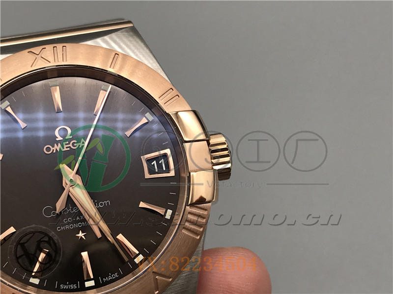 VS廠歐米茄星座38mm間玫咖面條釘產(chǎn)品展示