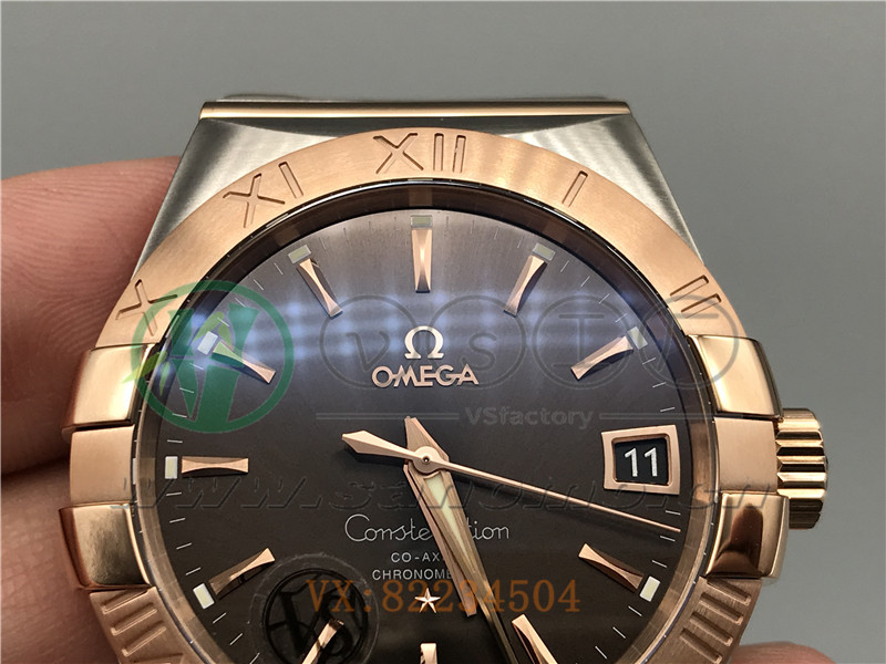 VS廠歐米茄星座38mm間玫咖面條釘產(chǎn)品展示