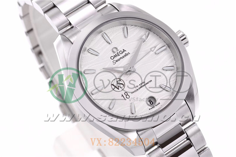 VS廠歐米茄海馬150女士腕表海浪白盤產品展示