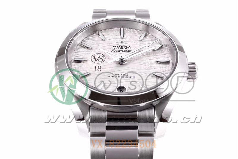 VS廠歐米茄海馬150女士腕表海浪白盤產品展示