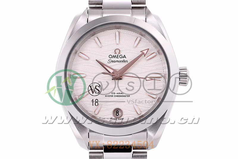 VS廠歐米茄海馬150女士腕表海浪白盤金針產品展示