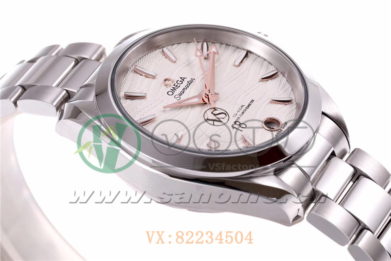 VS廠歐米茄海馬150女士腕表海浪白盤金針產品展示