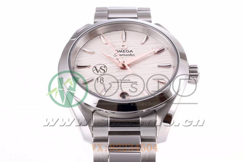 VS廠歐米茄海馬150女士腕表海浪白盤金針產品展示