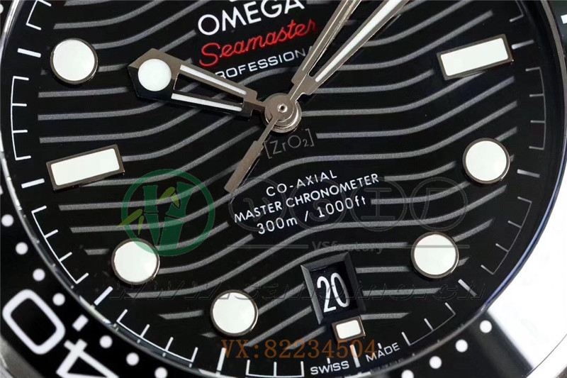 VS廠歐米茄海馬300米「黑面膠帶」產(chǎn)品展示