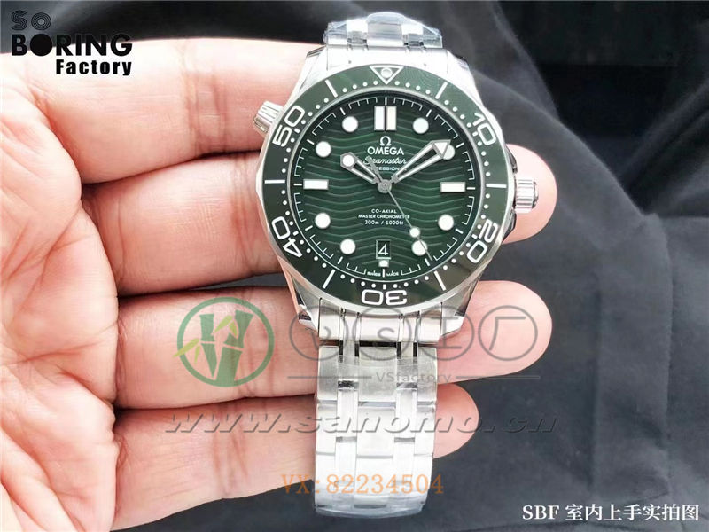 SBF廠(VS廠)歐米茄綠海馬300做工評測（SBF廠海馬300綠面有破綻嗎）