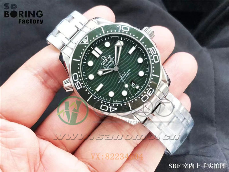 SBF廠(VS廠)歐米茄綠海馬300做工評測（SBF廠海馬300綠面有破綻嗎）