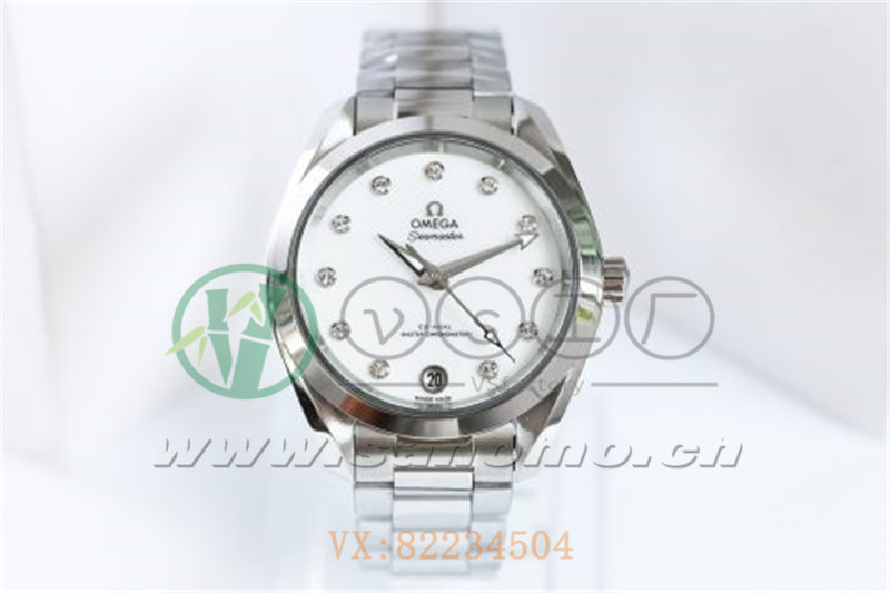 VS廠歐米茄海馬150女士腕表珍珠白貝盤產(chǎn)品展示