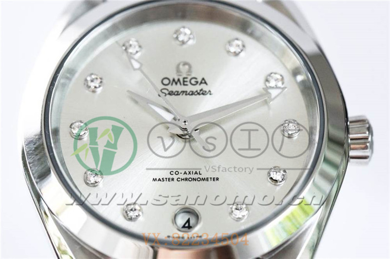 VS廠歐米茄海馬150女士腕表珍珠銀貝盤產(chǎn)品展示