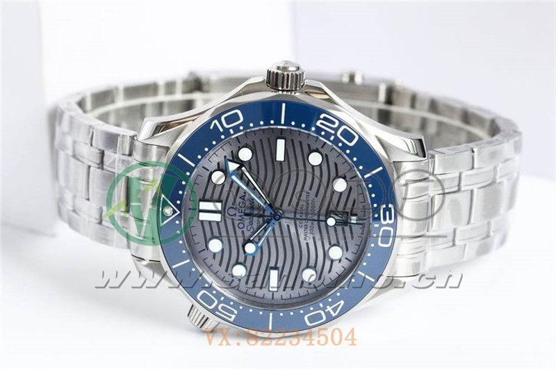 VS廠歐米茄海馬300米「灰面鋼帶」產品展示