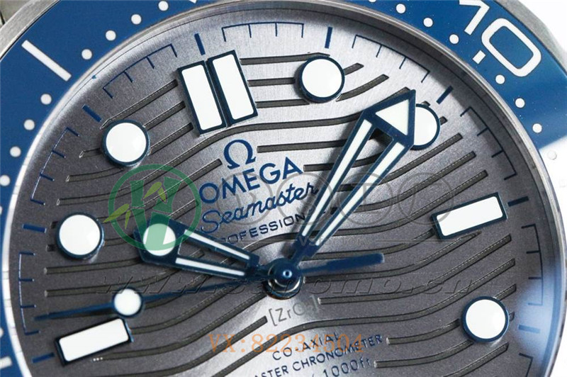 VS廠歐米茄海馬300米「灰面鋼帶」產品展示