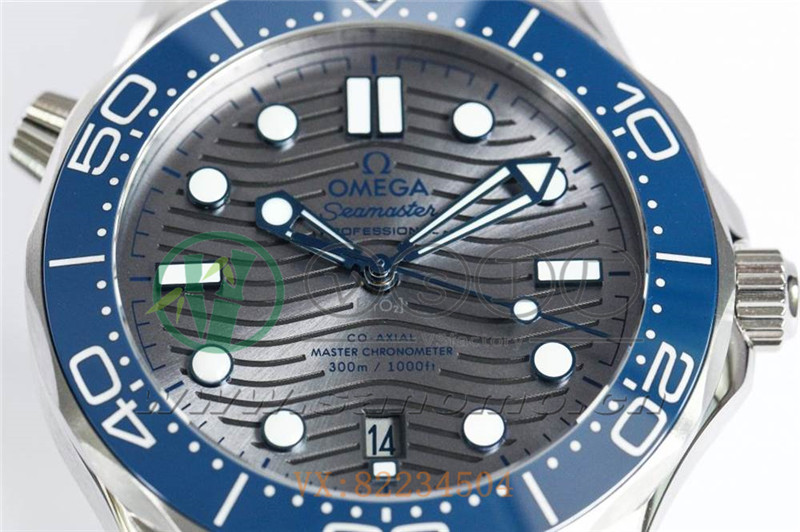 VS廠歐米茄海馬300米「灰面鋼帶」產品展示