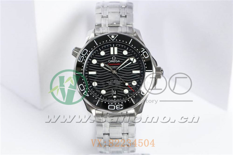 VS廠歐米茄海馬300米「黑面鋼帶」產(chǎn)品展示