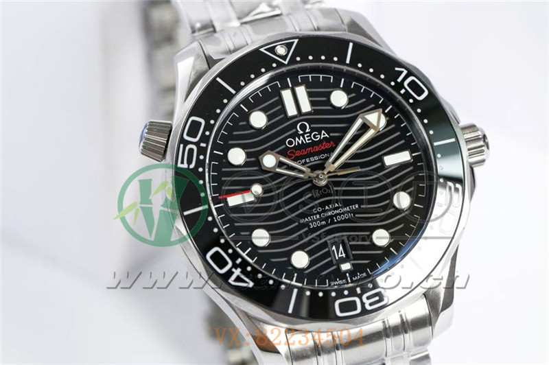 VS廠歐米茄海馬300米「黑面鋼帶」產(chǎn)品展示