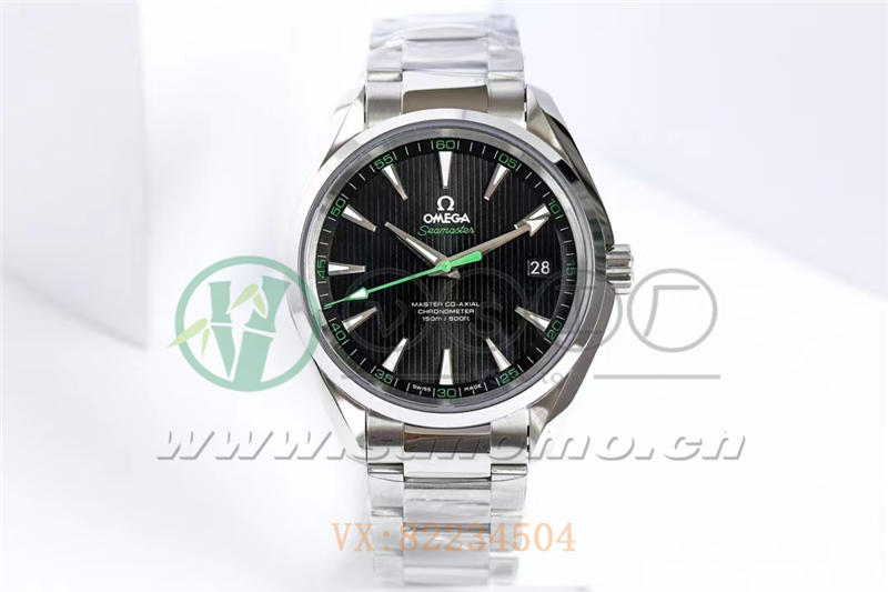 VS廠歐米茄海馬150米「柚木黑盤綠針」產品展示