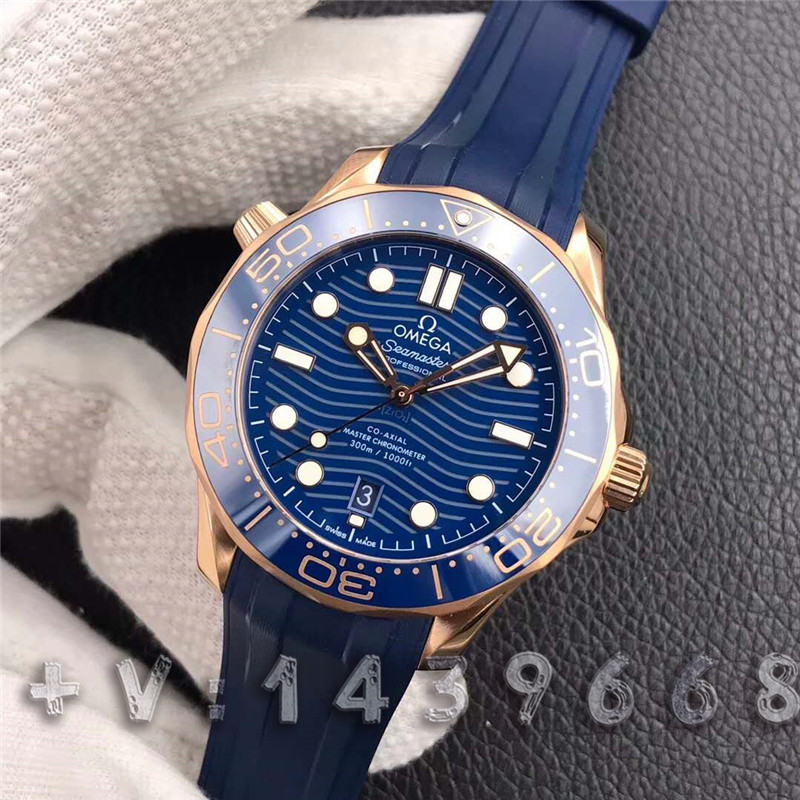 VS廠歐米茄海馬300間玫瑰金藍盤細節深度評測（vs廠海馬300復刻表）
