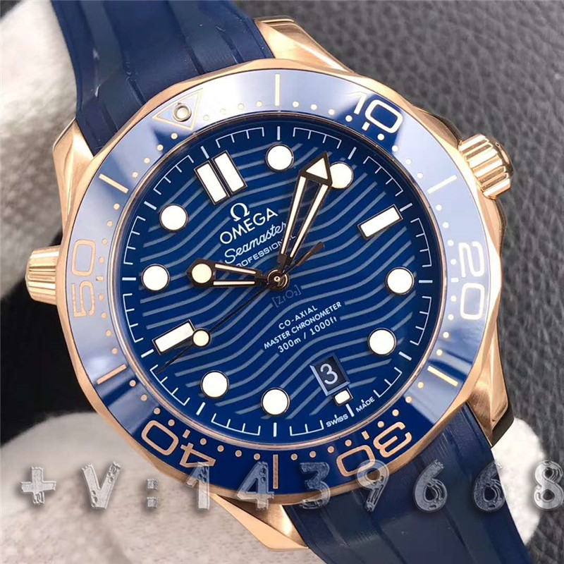 VS廠歐米茄海馬300間玫瑰金藍盤細節深度評測（vs廠海馬300復刻表）