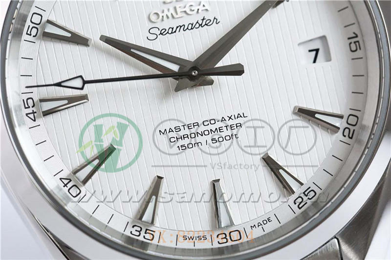 VS廠歐米茄海馬150米「柚木白盤」產品展示