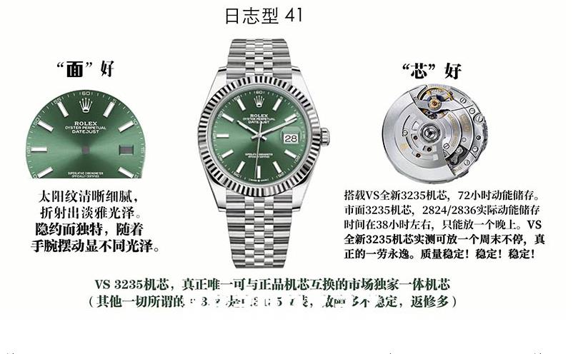 VS廠勞力士日志41系列綠盤評(píng)測(cè)（vs廠綠盤日志怎么樣）