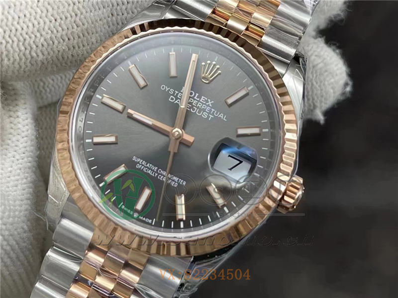 VS廠勞力士間玫瑰金款36日志灰盤細節如何（vs廠新款36mm日志評測）
