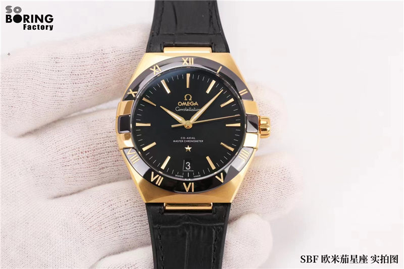 vs廠歐米茄五代星座全玫藍與全金黑對比