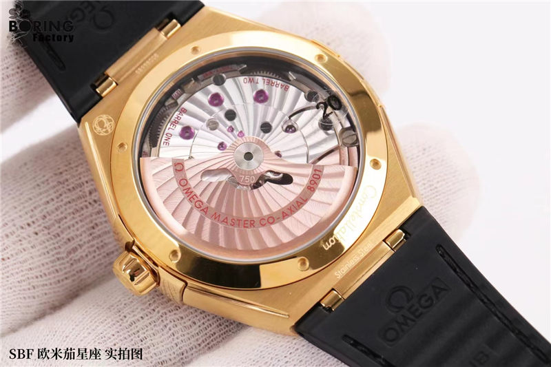 vs廠歐米茄五代星座全玫藍與全金黑對比