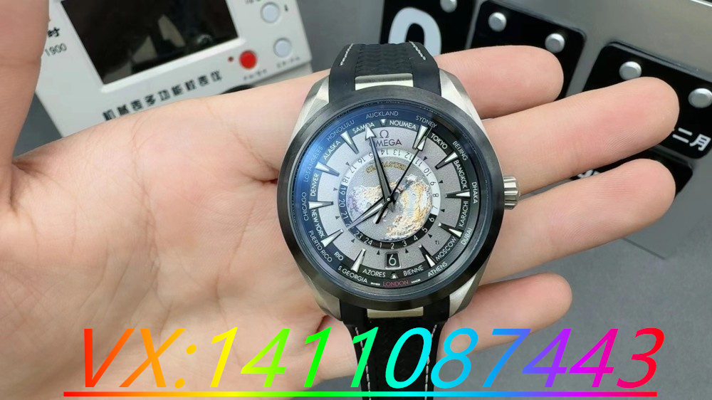 VS廠歐米茄海馬150世界時對比正品評測