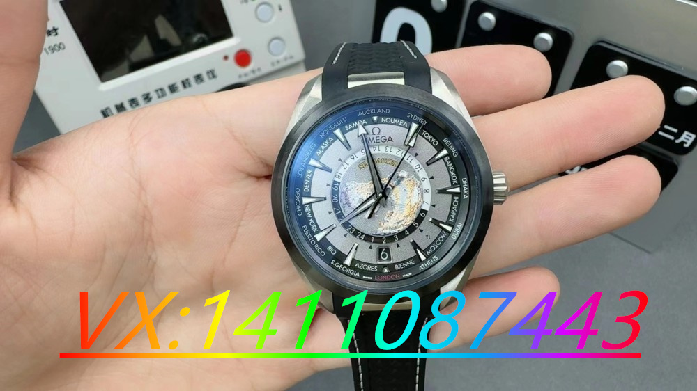 VS廠歐米茄世界時鈦灰海馬的實拍細節測評