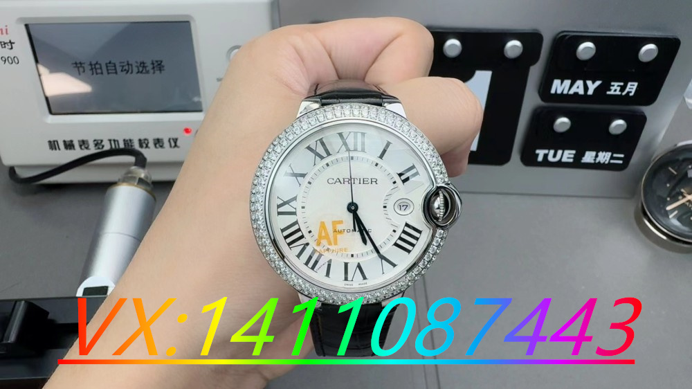 AF廠卡地亞藍(lán)氣球雙排鉆搭配2824機(jī)芯做工細(xì)節(jié)怎么樣？