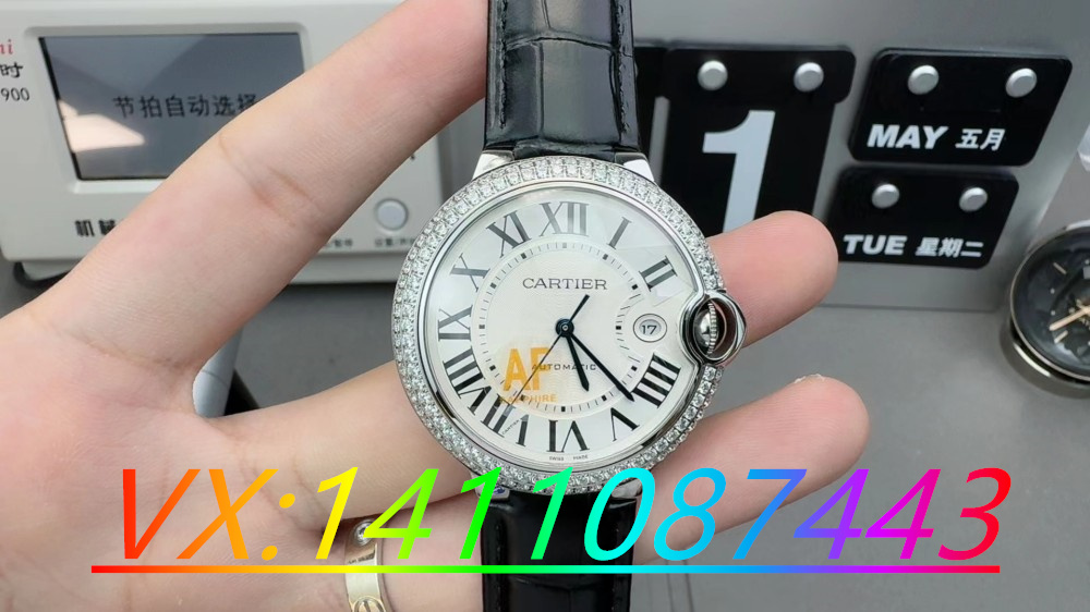 AF廠卡地亞藍(lán)氣球雙排鉆搭配2824機(jī)芯做工細(xì)節(jié)怎么樣？