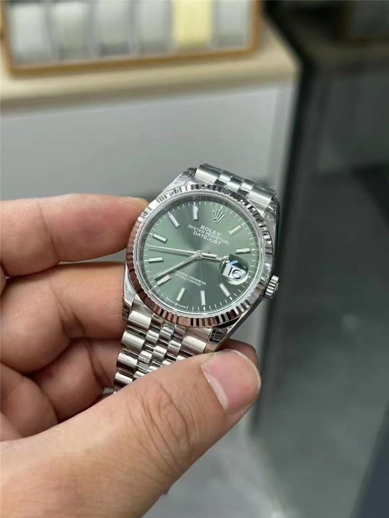 VS廠勞力士日志綠面丹東3235機芯36m復刻表細節解讀和鑒賞