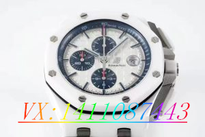 APS廠愛彼26400藍白色調搭配腕表做工怎么樣