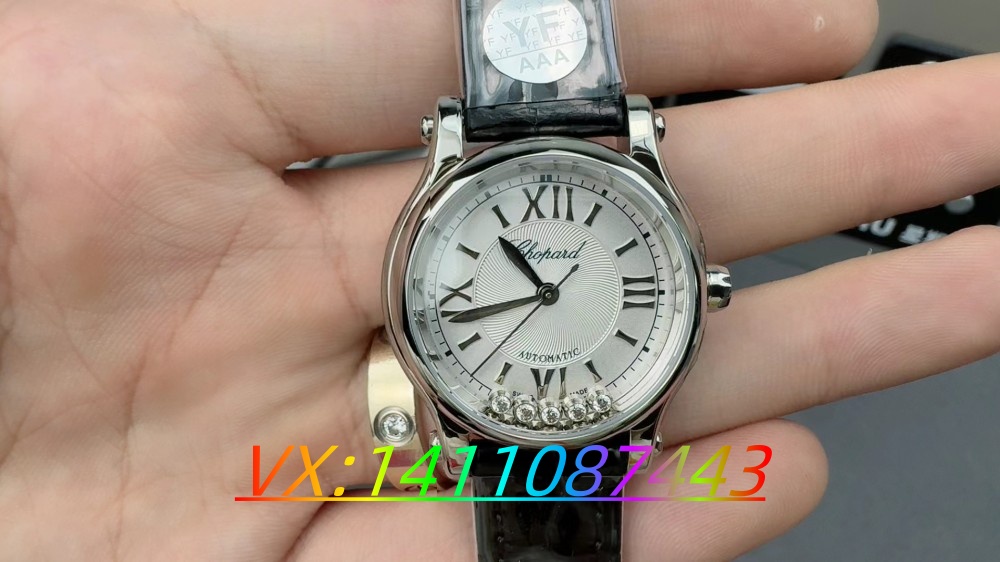 點擊打開原圖 YF廠蕭邦快樂鉆石真假對比—蕭邦復刻手表哪個廠做的比較好